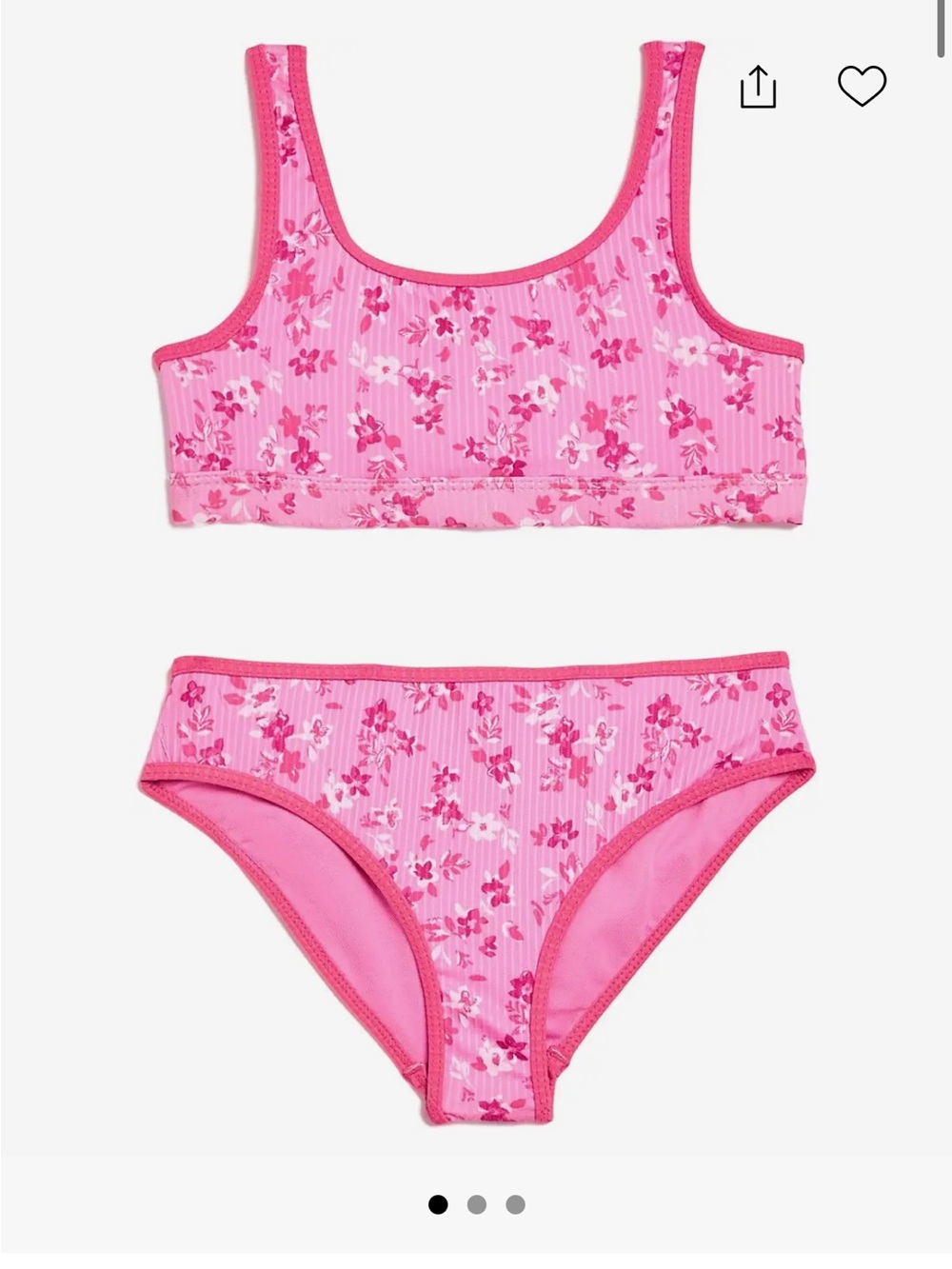 Abercrombie Kids Size 13/14 Two Piece Scoop Neck Floral Bikini